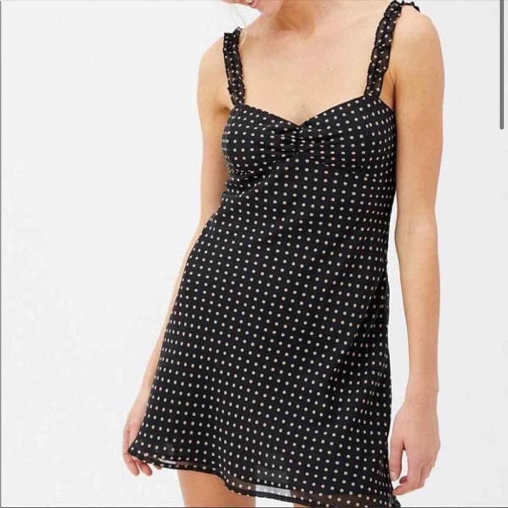 Urban Outfitters Black and Tan Mini Dress